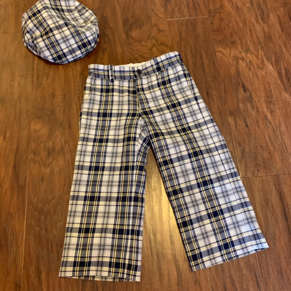 Janie and Jack plaid lines pants sz 2